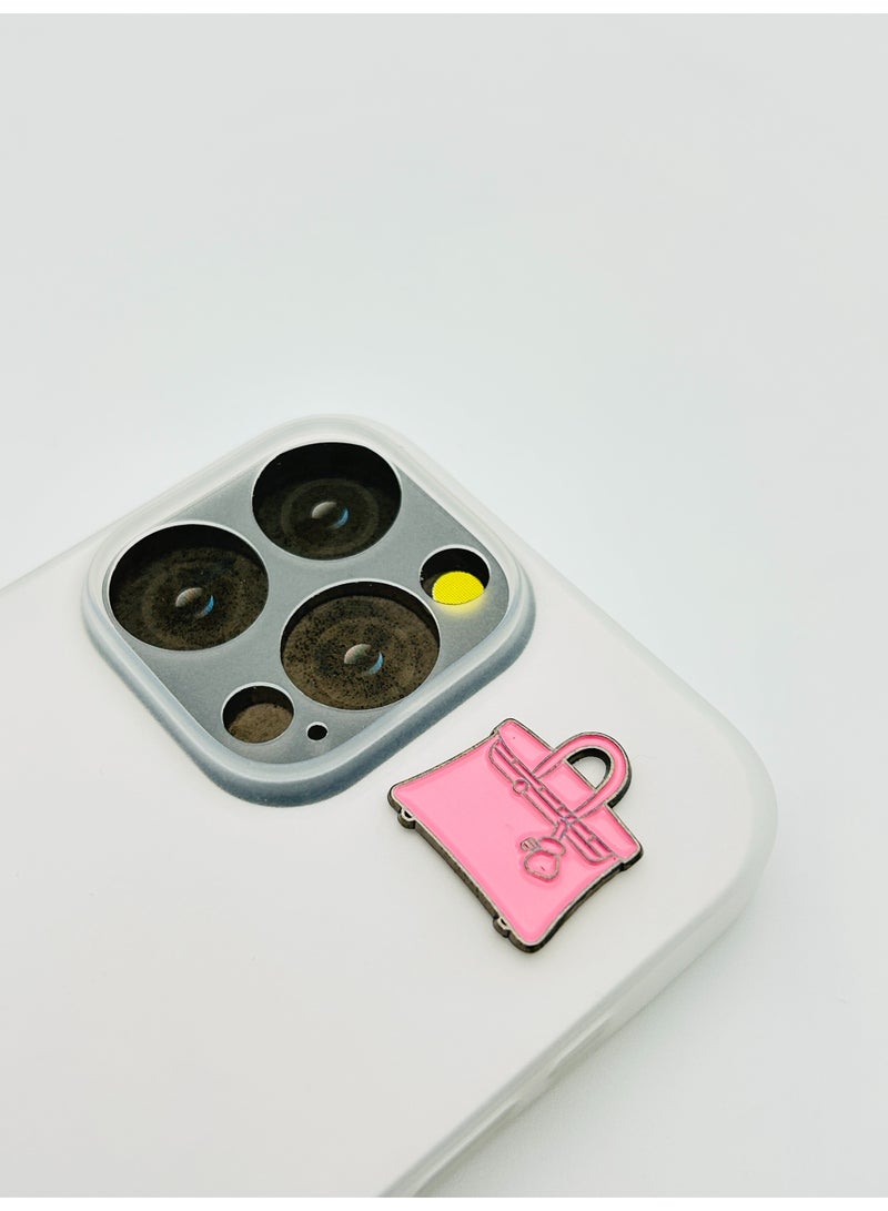 Hello Kitty 8 pieces of Metal stickers - Hello Kitty logo and Pink flower logo and Pink Handbag logo and Girl Math Calculator logo and Heart Band-Aid logo and Sweet" Heart logo and Main Character Energy logo and Heart logo - Premium Quality Metal for Mobile, Laptop, Backpacks and more. - Image 4